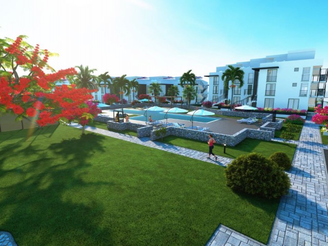 Unser neues Projekt in Famagusta Tatlisu mit einem Sportbereich am Meer mit 3 Schlafzimmern am unteren Ende des Komplexes mit seinem wunderschönen Strand und dem klaren Strand
