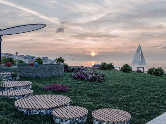 Unser neues Projekt in Famagusta Tatlisu mit einem Sportbereich am Meer mit 3 Schlafzimmern am unteren Ende des Komplexes mit seinem wunderschönen Strand und dem klaren Strand