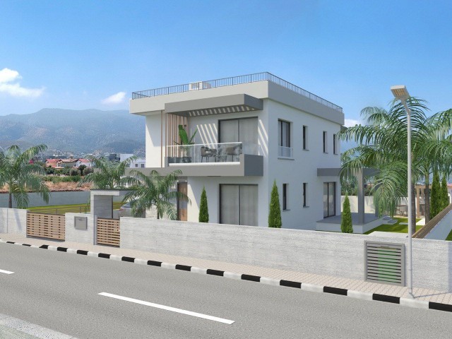 Girne Alsancak'ta Villa & Bungalow Ve 2 Yatak Odalı Dairelerden Oluşan L Formunda 4 Bloklu Yeni Nezih Projemiz