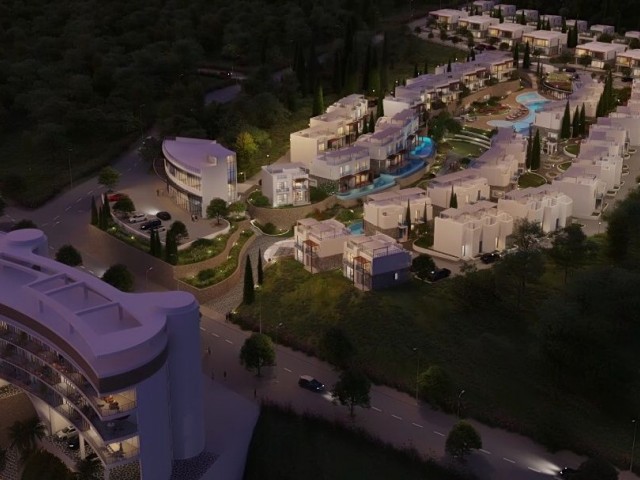 Our New Sea-Front Project Consisting of 2 Bedroom Apartments and Villas with Pool in Lapta, Kyrenia