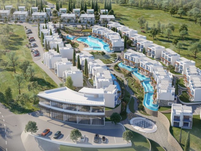 Girne Lapta'da 2 Yatak Odalı Apartman Dairelerinden Ve Havuzlu Villalardan Oluşan Denize Sıfır Yeni Projemiz