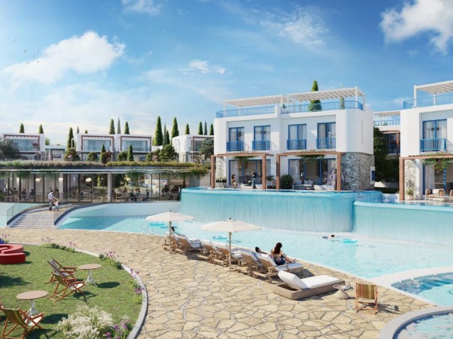 Our New Sea-Front Project Consisting of 2 Bedroom Apartments and Villas with Pool in Lapta, Kyrenia
