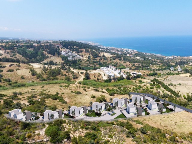 Kyrenia Esentepe 3-Schlafzimmer-Villa mit Infinity-Pool in Verbindung mit Meer und Bergen