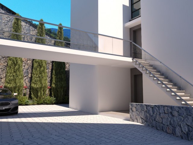 Kyrenia Esentepe 3 Bedroom Villa with Infinity Pool Intertwined with Sea and Mountain