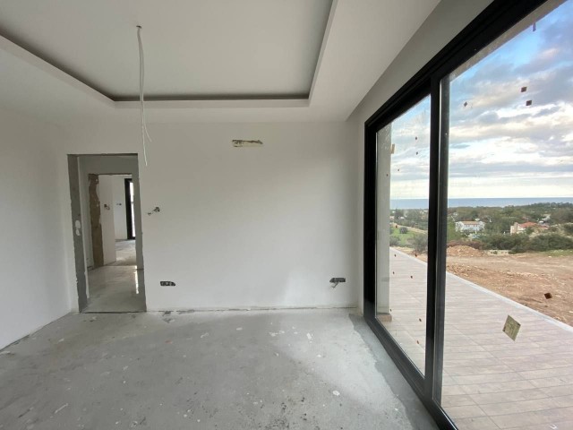 4 Schlafzimmer 950M2 Grundstücksgröße Villa Projekt mit Kamin, Pool und Meerblick in Catalkoy, Kyrenia