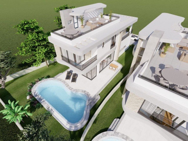 Our New Villa Project in Kyrenia Lapta with 4 Bedrooms Pool Close to the Sea Centrally Located New Villa Project