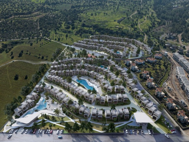 Unser neues Projekt mit 1+1 LOFT Gardenhouse Apartment und verschiedenen anderen Apartmentoptionen, eines der größten Projekte, die in Kyrenia Esentepe gebaut werden