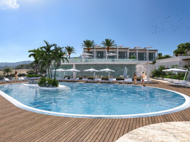 Unser neues Projekt in Kyrenia Esentepe mit Studio & 1+1 & 2+1 Loft Apartment Optionen mit 3 großen Pools in der Anlage