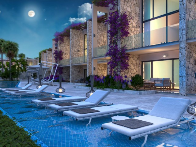 Unser neues Projekt in Kyrenia Esentepe mit Studio & 1+1 & 2+1 Loft Apartment Optionen mit 3 großen Pools in der Anlage