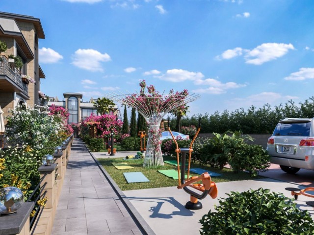 Unser neues Apartmentprojekt mit 2 Schlafzimmern mit Pool in Kyrenia Lapta innerhalb der Anlage mit gegrillter Terrasse mit spektakulärem Meer- und Bergblick
