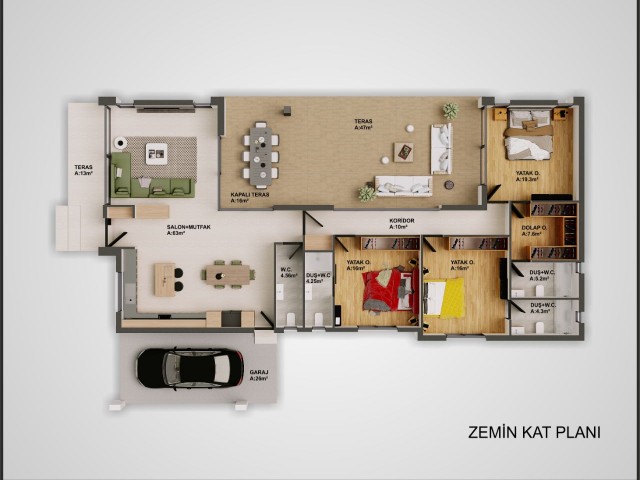 پروژه جدید ما متشکل از ویلاهای یک طبقه و سه خوابه سه خوابه با گزینه استخر در گونیلی، نیکوزیا