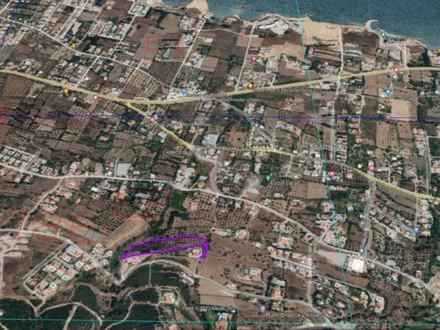 Our Land in Girne Lapta Tınaztepe, Very Suitable for Investment with Unstoppable Sea View