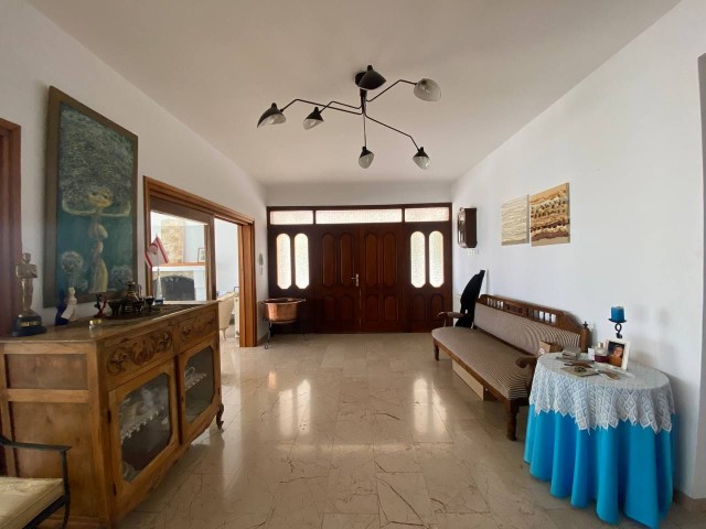 Furnished  6-Bedroom Duplex Villa for Rent with Pool, Mountain and Sea Views on 5 Decares of Land in Girne Zeytinlik with Separate House for Guest House/Maid