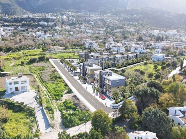 Our New Project in Girne Lapta, Close to the Main Road with Double Views, All Apartments with a Seafront Pool