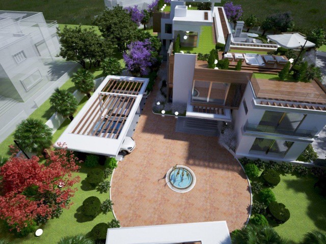 With large land old house for sale in Girne Bellapaiste. In a ready-made 4 villa project