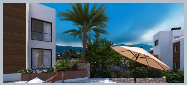 Makellose Penthouse- und Gartenapartments mit 2 Schlafzimmern und herrlichem Meer- und Bergblick in Karaağaç, Kyrenia