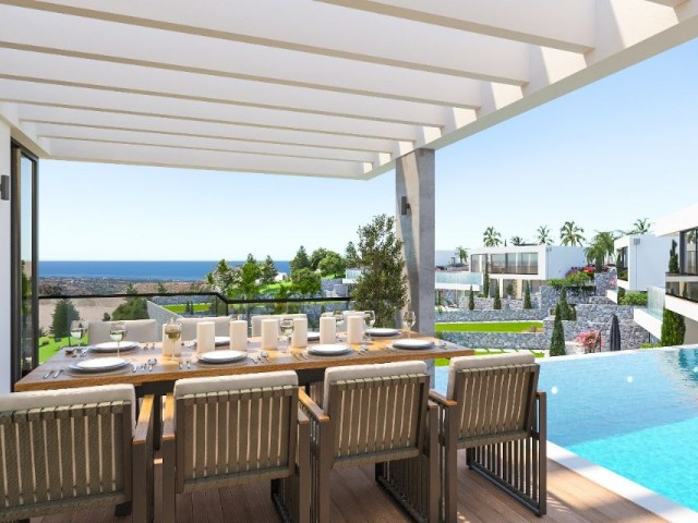 Эксклюзивная двухуровневая вилла с панорамным видом и видом на море - Проект Арапкой Кирения на продажу на территории Кипрской Ривьеры Недвижимости;
