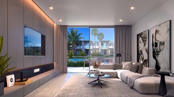 Studio - Iskele - Apartment mit 1 oder 2 Schlafzimmern, Terrasse und Café-Bar zum Verkauf im Herzen von Long Beach