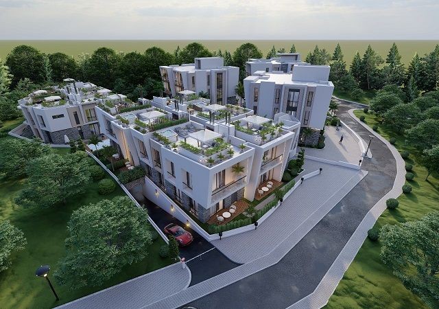 Our Brand New Complex 1 & 2 Bed Houses & Duplex Apartment Resale in Alsancak - Kyrenia 