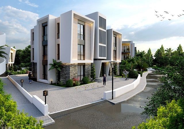 Our Brand New Complex 1 & 2 Bed Houses & Duplex Apartment Resale in Alsancak - Kyrenia 