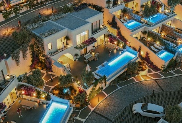 Elite-, Premium- und Junior-Villen mit Infinity-Suiten zum Verkauf auf unserer Bergseite mit Panoramablick auf das Meer, Kyrenia – Kayalar