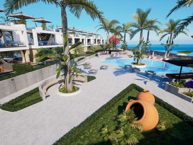 Stilvolle 2+1 Penthouse- und Gartenwohnungen mit Gemeinschaftspool zum Verkauf in Kyrenia – Lapta