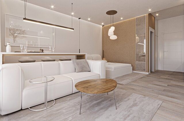 Студия в уникальном стиле с террасой, апартаменты с 1 и 2 спальнями и специальными удобствами на продажу в Кирении - Каршияка