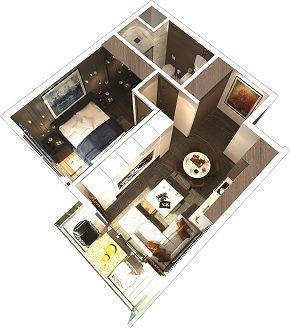 Projekt mit Investitionspotenzial: Studio, 1-2-3-Zimmer-Wohnung und Penthouse in Resort-Residenz, mit attraktiven Startpreisen