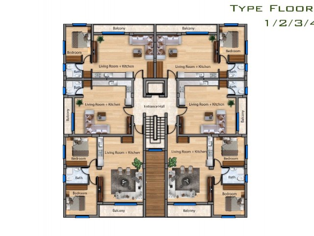 Лонг Бич - Студия, роскошные апартаменты с 1 или 2 спальнями и панорамным видом в Искеле