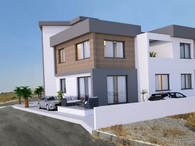 2+1 flats with terrace or 3+1 flats with garden for sale in Gonyeli villa area, close to the main road