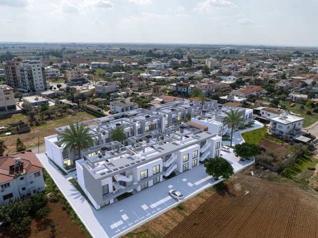 Moderne 2-Zimmer-Wohnung mit Gemeinschaftspool zum Verkauf in Yeniboğazi, Famagusta