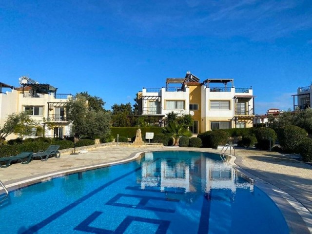 Ready To Move Fully Furnished Ground Floor Apartment with Pool for Sale in Lapta - Kyrenia