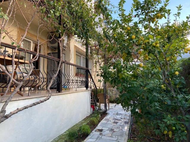 Ready To Move Fully Furnished Ground Floor Apartment with Pool for Sale in Lapta - Kyrenia