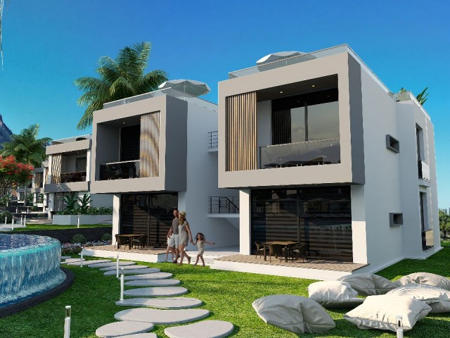 Immaculate 2 & 3 Bed Villas with Garden and Shared Pool for Sale in Zeytinlik - Kyrenia