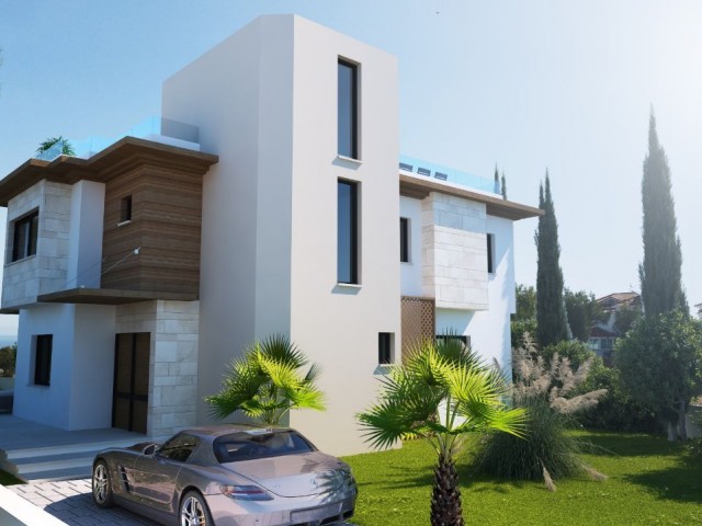 Elite-Klasse-Villen für Paare mit Pool und herrlicher Aussicht in Alsancak – Kyrenia