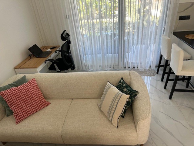 Resale Fully Furnished 1+1 Garden Apartment for Sale in Alsancak - Kyrenia
