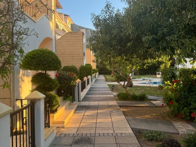 Furnished 2 Bed, 2 Bath Flat with Garden in a Well-Maintained Complex with Pools in Lapta - Kyrenia