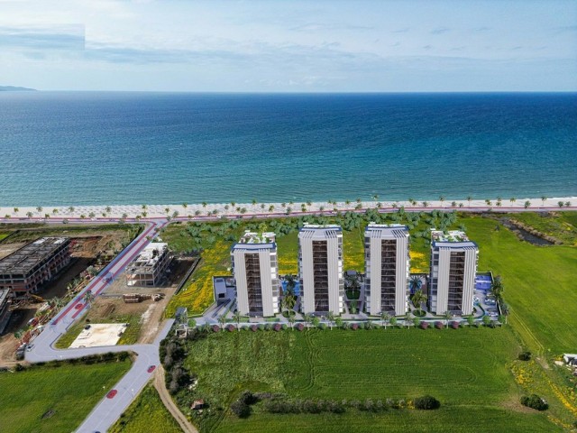 Роскошный жилой комплекс на берегу моря со студией, 1,2 и 3-спальной квартирой в Газиверене - Лефки