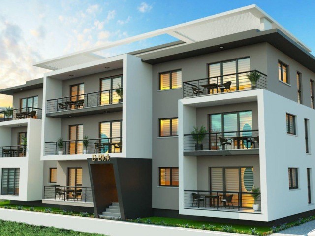 Modern 1 Bed Apartments with Pool and Balcony for Sale in Alsancak, Kyrenia