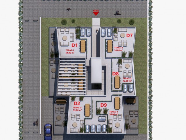 Квартиры 2+1 с террасой из проекта в Хамиткёй