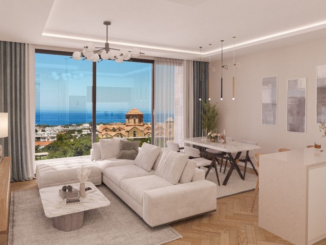 LUXURY FLAT WITH SEA VIEW FOR SALE IN GIRNE ALSANCAK AREA