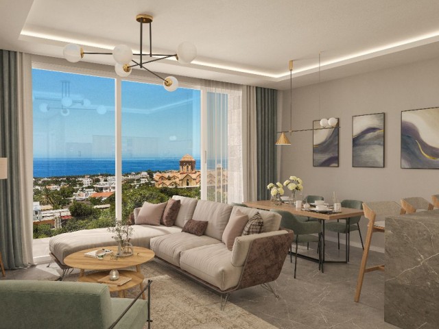 LUXURY FLAT WITH SEA VIEW FOR SALE IN GIRNE ALSANCAK AREA