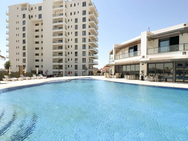 Caesar Blue konut kompleksinde aqua parklı deniz manzaralı 1+1 daire