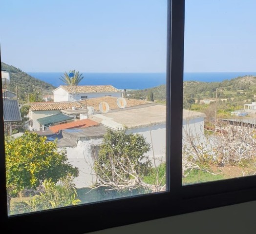 DETACHED DUPLEX HOUSE WITH SEA VIEW IN THE VILLAGE FOR SALE in Tatlısu region