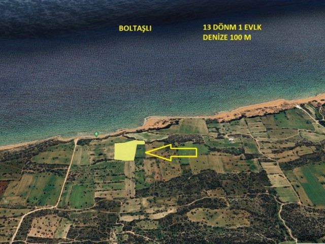 SEAFRONT LAND FOR SALE IN İSKELE BOLTAŞLI AREA