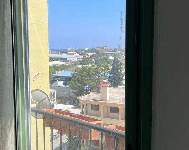 Sale 1+1 in Famagusta, next to Önder market, view of the old town and a little visible sea, taxes paid, title available