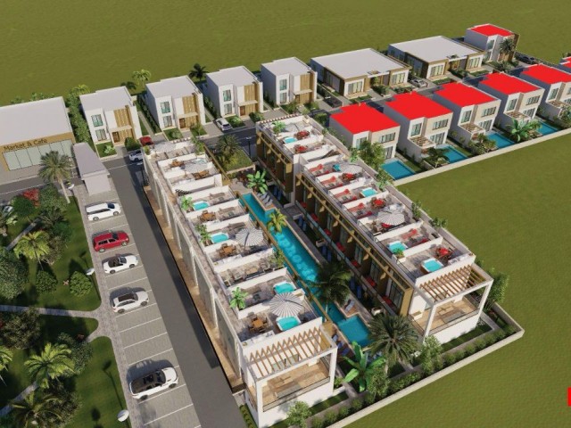 1+1 LOFT / 2+1 FLAT / 3+1 TWIN DETACHED AND 3+1 DUPLEX VILLA IN İSKELE ZONE PROJECT PHASE