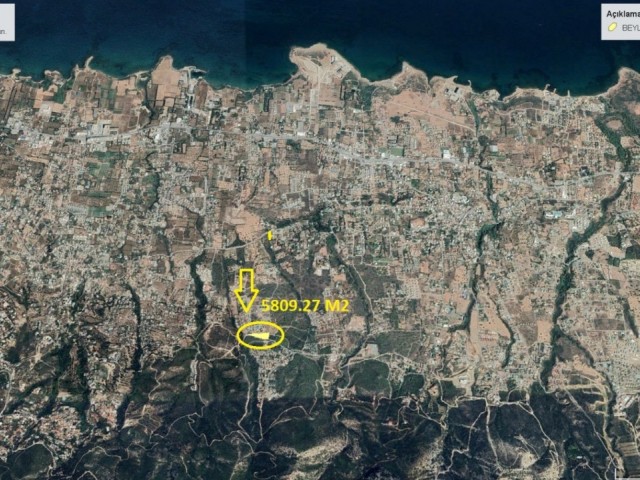 5800 Sqm For Sale In Beylerbeyi - Bellapais