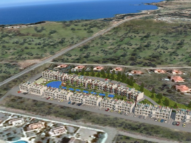 Ready studio apartment for sale in the luxurious Pearl Island complex in the very center of Esentepe