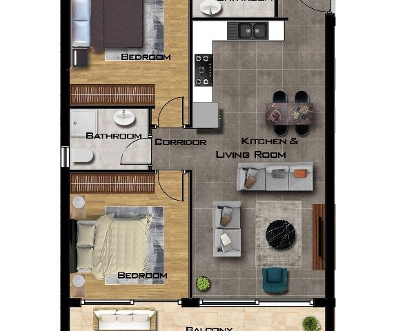 The best offer! 2+1 flat in "Orchard" complex in Yeni Bogazici at the lowest price! Taxes, trafo included in the price! 